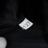 プラダ レザー がま口 プラスチックチェーン ミニハンドバッグ ブラック - NEWSED