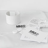 エムエムシックス メゾン マルジェラ レザー カレンダーロゴ バングル ホワイト - NEWSED