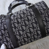 ディオール トロッター キャンバス ミニボストンバッグ ハンドバッグ グレー / ブラック - NEWSED