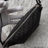 ディオール トロッター キャンバス/レザー ミニバッグ / ポーチ ブラック - NEWSED