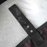 プラダ テスート / レザー ショルダーバッグ 三角プレート トライアングルロゴ ブラウン / ブラック - NEWSED