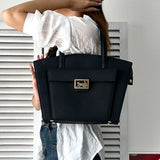 セリーヌ 馬車金具 サルキー ナイロン ハンドバッグ 自立型 ブラック - NEWSED