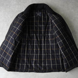 バーバリー ヴィンテージ ノバチェック ウールニット裏地 ダウンジャケット ブラック - NEWSED