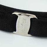 サルバトーレ フェラガモ ヴァラ リボン スエード カチューシャ ブラック - NEWSED