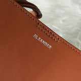 ジルサンダー タングル スモール レザー ショルダーバッグ ブラウン - NEWSED