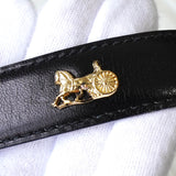 セリーヌ ヴィンテージ 輪馬車 サルキー レザー ベルト ブラック - NEWSED