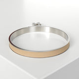 エルメス ケリー メタル バングル シルバー/ベージュ - NEWSED