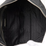 プラダ ポコノ テスート ナイロン サフィアーノ レザー ハンドバッグ ワンハンドル 三角プレート ブラック - NEWSED