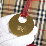 バーバリー ノバチェック ナイロンキャンバス / レザー ミニハンドバッグ ベージュ / レッド - NEWSED