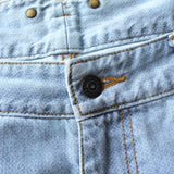 ヴィヴィアン ウエストウッド アングロマニア プリント デニム ジーンズ アイスブルー - NEWSED