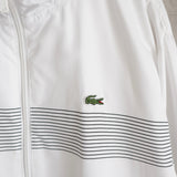 ラコステ スポーツ ナイロンジャケット トラックジャケット ブルゾン ロゴパッチ ホワイト - NEWSED