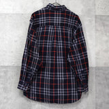 バーバリー ヴィンテージ ロゴ ノバチェック 長袖シャツ ネイビー - NEWSED