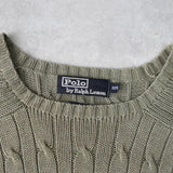 ポロ バイ ラルフローレン ケーブル編み ニット カーキ - NEWSED