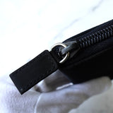 プラダ ナイロン ラウンドファスナー コインケース 三角プレート ラウンドジップ ブラック - NEWSED