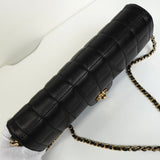 シャネル チョコバー ココマーク ターンロック チェーン セミショルダーバッグ ブラック - NEWSED