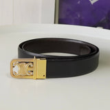 セリーヌ トリオンフ レザー ベルト ゴールド / ブラック - NEWSED