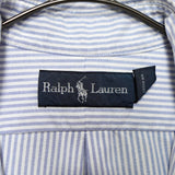 ラルフローレン ポロベア 刺繍 長袖シャツ オックスフォードシャツ サックスブルー - NEWSED