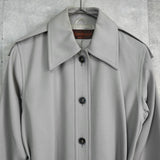 イヴ サンローラン ヴィンテージ ウール ロングコート ステンカラーコート レディース ライトグレー - NEWSED