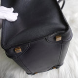 セリーヌ ラゲージ マイクロショッパー レザー ハンドバッグ ブラック - NEWSED