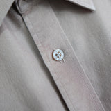 バレンシアガ ヴィンテージ 長袖シャツ ロゴ刺繍 ベージュ - NEWSED