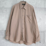 バレンシアガ ヴィンテージ 長袖シャツ ロゴ刺繍 ベージュ - NEWSED