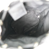 プラダ ポコノ テスート ナイロン 巾着 ミニバッグ ポーチ 三角プレート ブラック - NEWSED