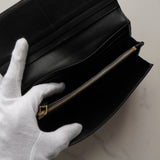 プラダ サフィアーノ レザー 長財布 二つ折り財布 ブラック - NEWSED