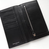 メゾン マルジェラ 四つタグ レザー ロングウォレット 長財布 ブラック - NEWSED