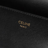 セリーヌ トリオンフ シャイニーカーフスキン コンパクトウォレット ブラック / ゴールド - NEWSED