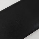カルティエ マスト ドゥ カルティエ レザー 二つ折り財布 長財布 ブラック - NEWSED