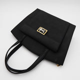 セリーヌ 馬車金具 サルキー ナイロン ハンドバッグ 自立型 ブラック - NEWSED