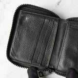 メゾン マルジェラ 四つタグ レザー ラウンドジップ コンパクトウォレット ブラック - NEWSED