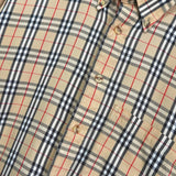 バーバリー ヴィンテージ ノバチェック ホースロゴ 刺繍 半袖シャツ ベージュ - NEWSED