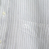 バレンティノ ガラヴァーニ ヴィンテージ ストライプ柄 ロゴ 刺繍 長袖シャツ グレー - NEWSED