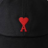 アミパリ アミ パリス ハートロゴ キャップ 帽子 ブラック - NEWSED