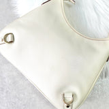 グッチ アビー レザー ワンショルダーバッグ ホワイト - NEWSED