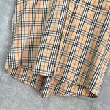 バーバリー ヴィンテージ ノバチェック ホースロゴ 刺繍 半袖シャツ ベージュ - NEWSED