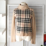 バーバリー ロンドン ノバチェック タートルネック ニット ベージュ レディース - NEWSED