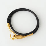 エルメス レザー ジャンボ チョーカー ブレスレット ブラック 箱付き - NEWSED