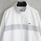 ラコステ スポーツ ナイロンジャケット トラックジャケット ブルゾン ロゴパッチ ホワイト - NEWSED