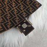 フェンディ マンマバケット ズッカ キャンバス / レザー ワンショルダーバッグ ブラウン - NEWSED