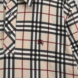 バーバリー ブラック レーベル ホースロゴ 刺繍 ノバチェック 半袖トップス ベージュ - NEWSED