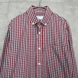 プラダ ギンガムチェック柄 長袖シャツ フォーマル メンズ レッド / ホワイト - NEWSED