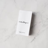 サルバトーレ フェラガモ ヴァラリボン ラインストーン ビジュー キャンバス バレッタ 髪留め ブラック 箱付き - NEWSED