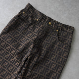 フェンディ ヴィンテージ ズッカ パンツ ブラウン レディース - NEWSED