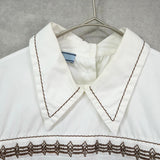 プラダ 刺繍 ノースリーブ シャツ ブラウス ホワイト レディース - NEWSED