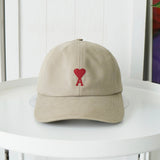 アミパリ アミ パリス ハートロゴ キャップ ベージュ - NEWSED