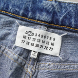 エムエムシックス メゾンマルジェラ スラッシュディテール カットアウト デニム ブルー - NEWSED