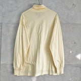 ラルフローレン タートルネック 薄手 ニット ロゴ 刺繍 イエロー - NEWSED