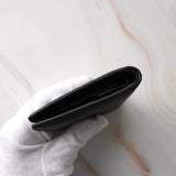 メゾン マルジェラ 四つタグ レザー 二つ折り財布 コンパクトウォレット ブラック 箱付き - NEWSED